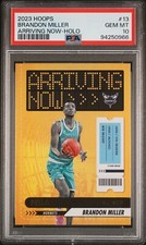 2023 Panini Hoops #13 Brandon Miller Arriving Now Holo RC PSA 10