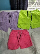 Men's Swim Shorts U.S. Medium  Asian XL  3 various colors / No Lining / New