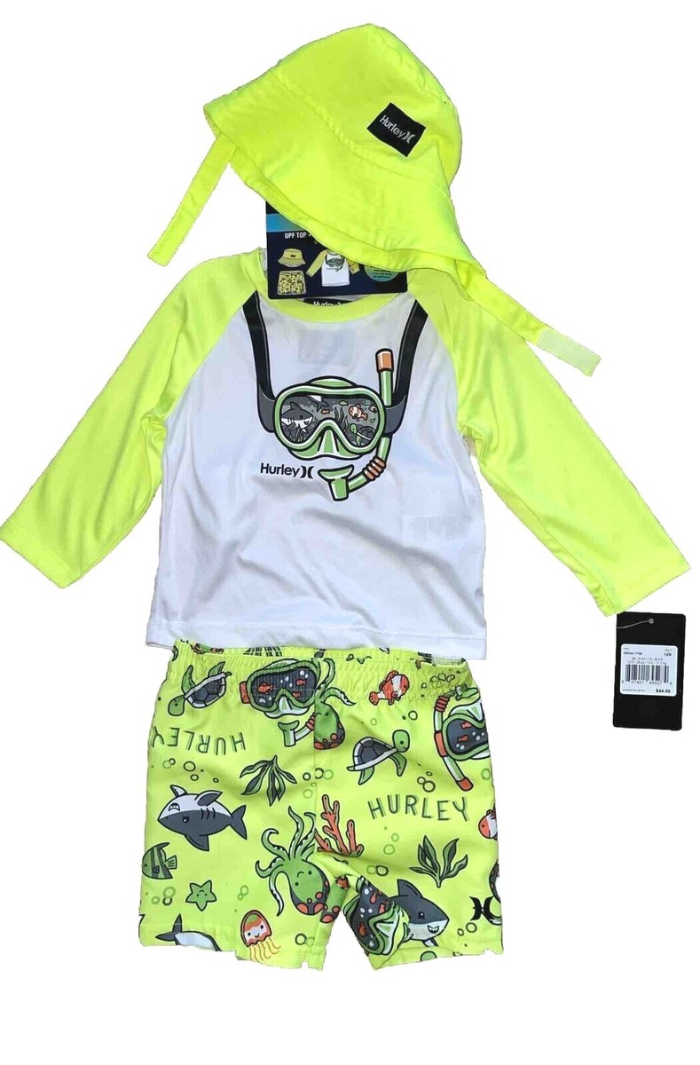 Hurley DRI-FIT Baby/Toddler Boy Rash Guard & Swim Trunks or