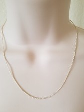 Solid 925 Sterling Silver 1.5mm 18" Diamond Rope Chain Necklace Italy