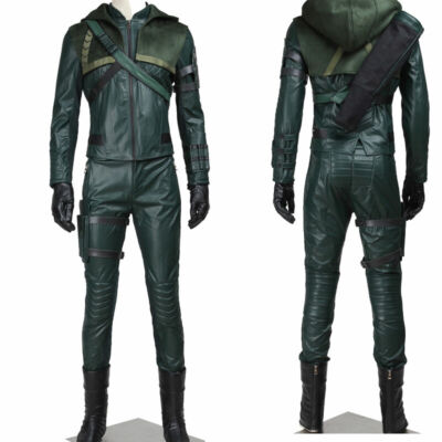 Exclusive Green Arrow Stagione3 Oliver Queen Cosplay Costume Halloween Whole Set