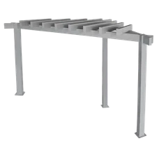 Sojag Lima 10 x 10 x 8 ft Grey Rustproof Aluminum Frame Pergola