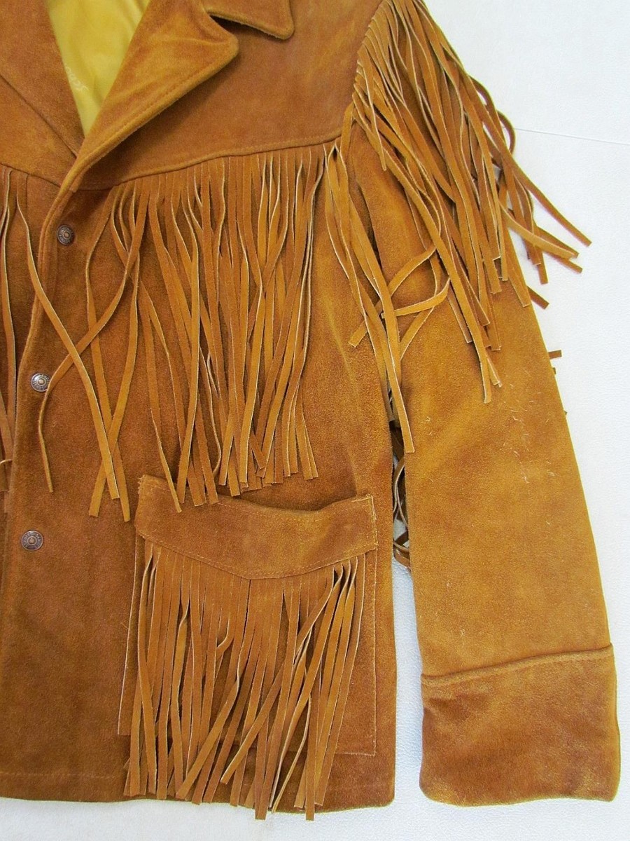 VTG 70s Schott Western Roughout Suede Leather Fringe Jacket VTG 70s Schott Western Roughout Suede Leather Fringe Jacket
