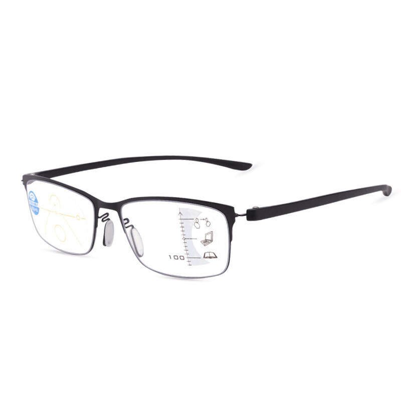 Occhiali Da Lettura Quadrati Progressive Multifocus Anti-Luce Blu Per - Foto 5