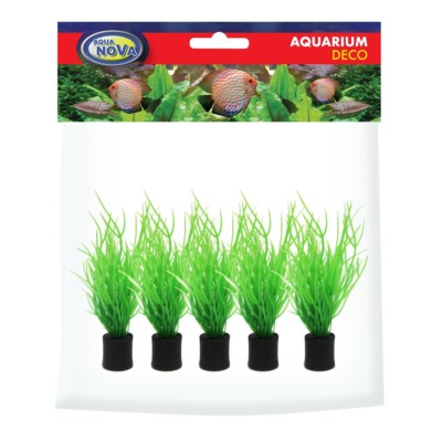 5er-Pack künstliche Aquarium Pflanze grün klein 8cm Nano Pflanzen Plastik