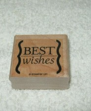 Stampin' Up - Rubber Stamp - Best Wishes - Medium Size - EUC - Fun Stamp