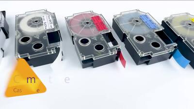 8PK Black Ink White Tape EZ Label Cartridge for Casio KL-60 100
