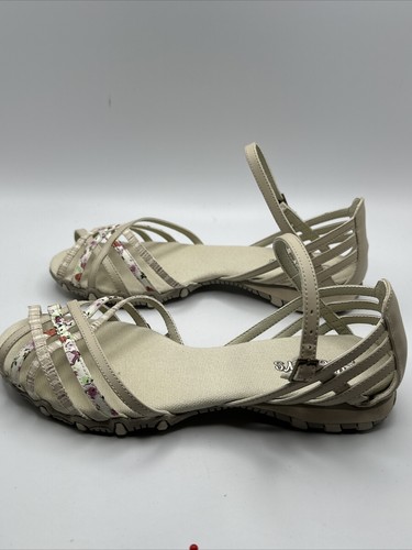 Skechers Bikers Jasmine Blossom Women's Sandal Natural Color Size 7 46531 - Picture 5 of 8