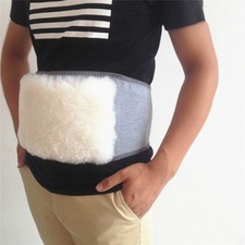 Sheepskin Wool Waist Warmer Support Protector Belt Brace Waistband Winter Soft
