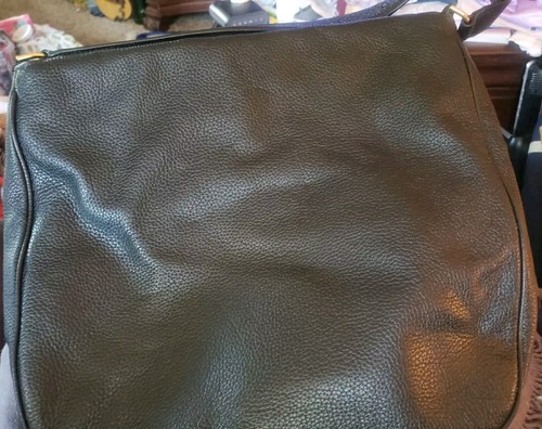 Marc Jacobs New York Shoulder Bag Medium Black Leather Gold Hobo Designer Purse - Picture 5 of 6