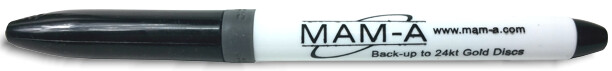 5-Pak MAM-A Black CD/DVD Marker (fine-point, water-based, non-toxic, permanent)