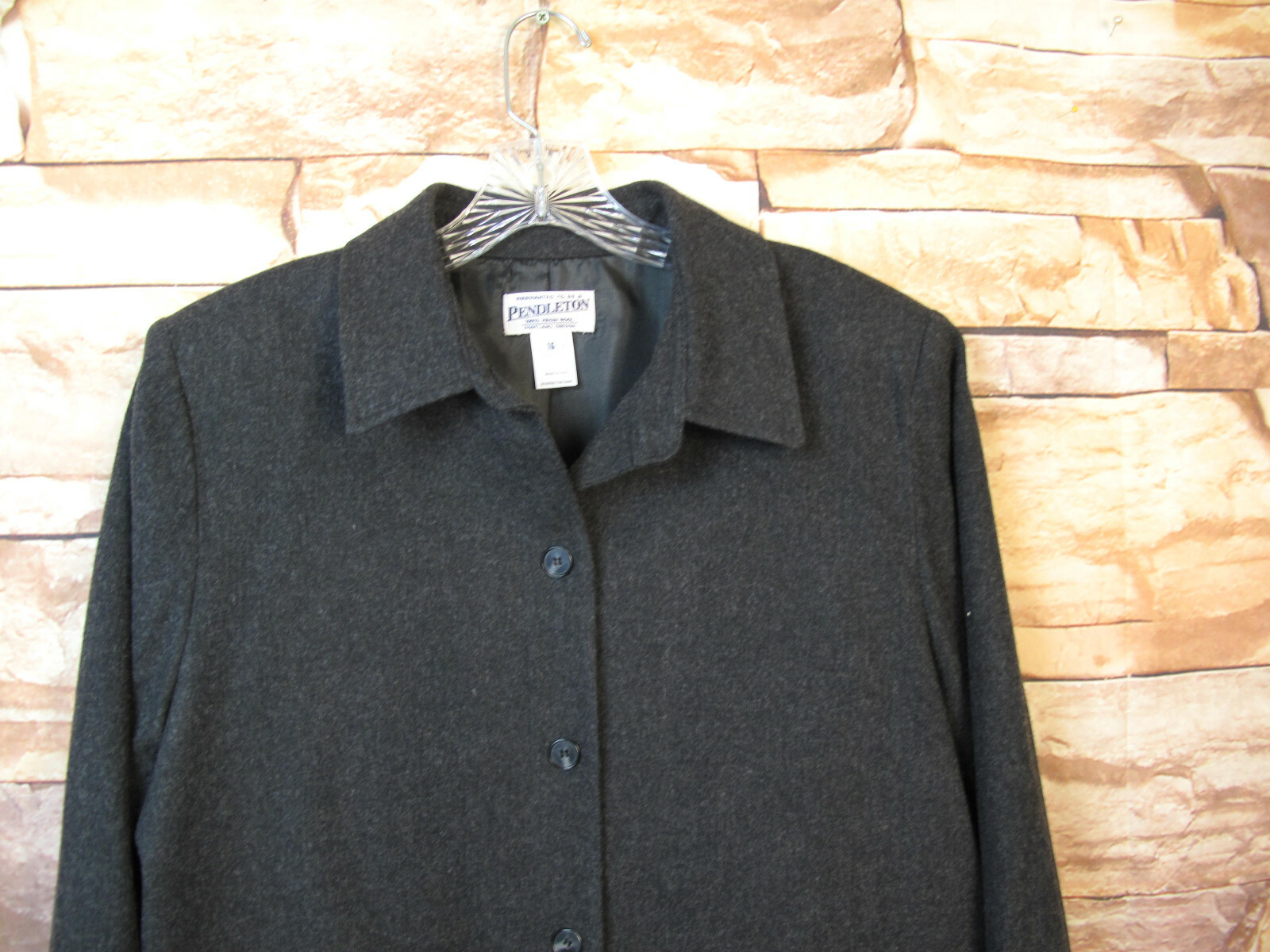 Vintage Pendleton 5 Button Blazer Jacket Wool gra… - image 2