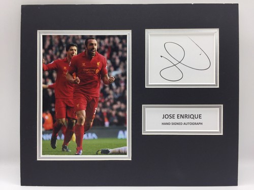 RARE Jose Enrique Liverpool Signed Photo Display + COA SASIGNED AUTOGRAPH - Picture 1 of 5