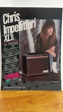 AMPLIFICADOR DE GUITARRA CHRIS IMPULLITERI CRATE 1986 ANUNCIO IMPRESO 11 X 8,5 a5