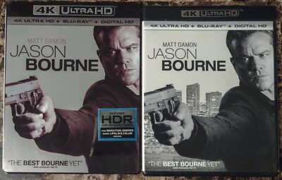 Jason Bourne 4K Ultra HD + Blu-ray + Digital Copy, 2016, 2-Disc Set w Slipcover