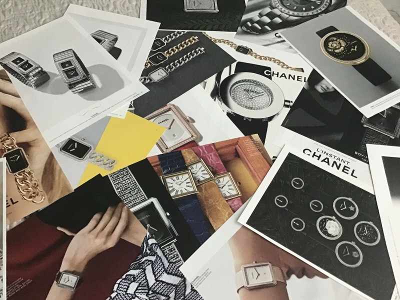 WALL COLLAGE KIT CHANEL WATCHES - 20 PICTURES