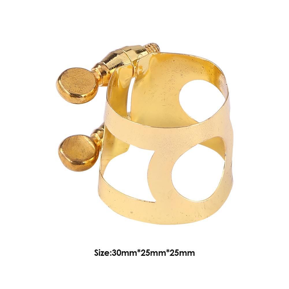 Durable Carved Metal Alto Saxophone Mouthpiece Ligature Fastener (Gold