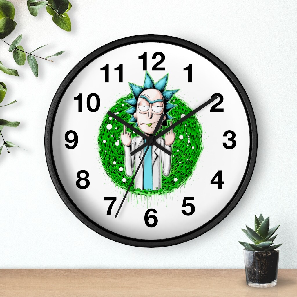 Angry Rick Sanchez Rick and Morty Wall clock | eBay