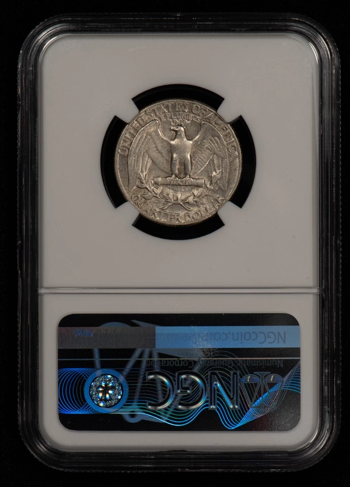 1945 DDO 25c Silver Washington Quarter - FS-101 Double Die - NGC AU 55 - X5828 - Image 3 of 4