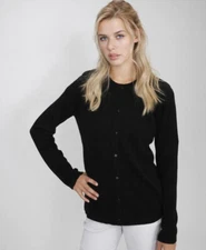Round Neck with Buttons Black DVA-SW-53242