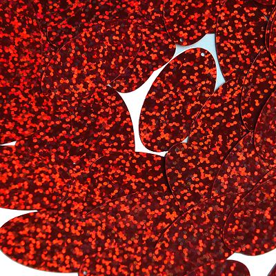 Red Sequin Oval Glitter Hologram Reflective 1.5 inch Large Couture Paillettes