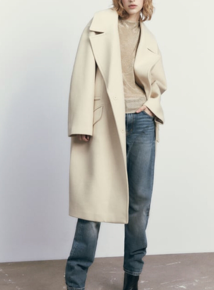 🔖 ZARA Oversized Vanilla/Cream Coat Ref 2675/241 Large | eBay 🔖 ZARA Oversized Vanilla/Cream Coat Ref 2675/241 Large | eBay
