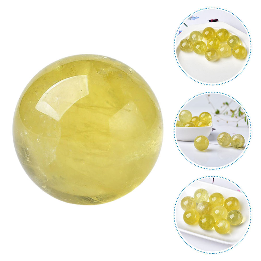 Citrine Decorative Balls for Stylish Home Centerpiece Bowl Accents