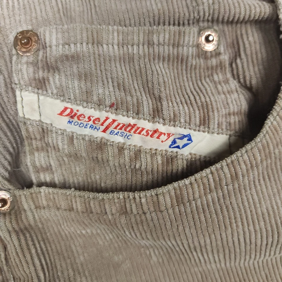 Diesel Industry Pantalones Para Hombre 38 Marrón Pana Botón Mosca Hecho en Italia Foto 4 de 4