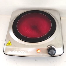 Ovente Countertop Single Infrared Burner # HD6101A, Stainless Steel, Pre-Owned