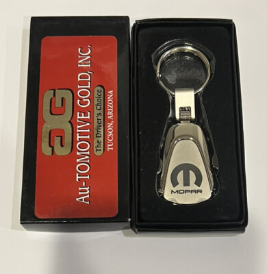 MOPAR Tear Drop Metal Silver Key Chain Licensed