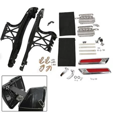 One Touch Opening Saddlebag Bags Latch Lids Hardware Cover Kit For Harley 14-24