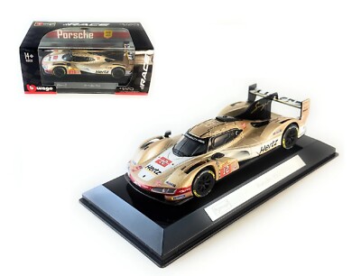 BBURAGO RACE SERIES 1:43 Gold PORSCHE 963 #12 2024 24HR LE MANS HERTZ 38317-1D