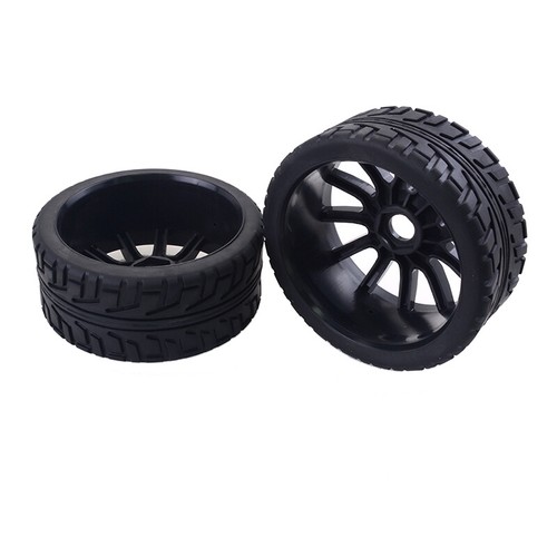 2x schwarze Gummireifen Räder für Redcat HSP HPI Hobao Kyosho 1/8 On-Road RC Car - Bild 7 von 9