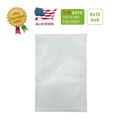 8'' x 12'' Vacuum Seal Bags Heavy Duty Commercial Grade Food Saver Bags
