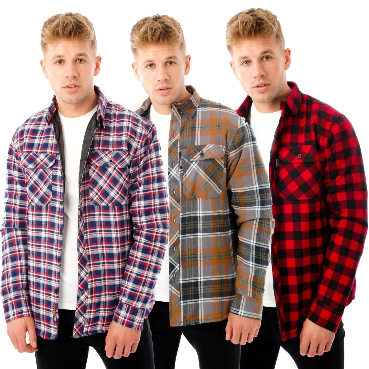 Quilted hotsell shirts mens