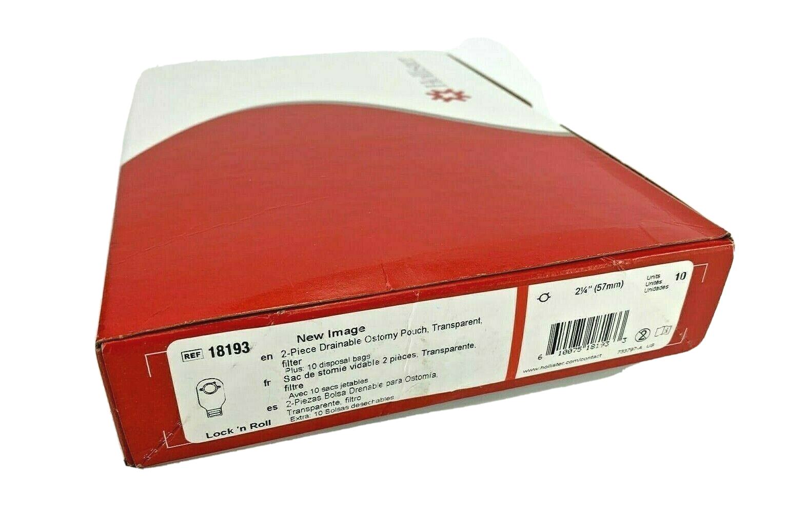 10 Hollister 18193 Drainable Pouch w/Filter, 21/4" Flange, Exp. 2026