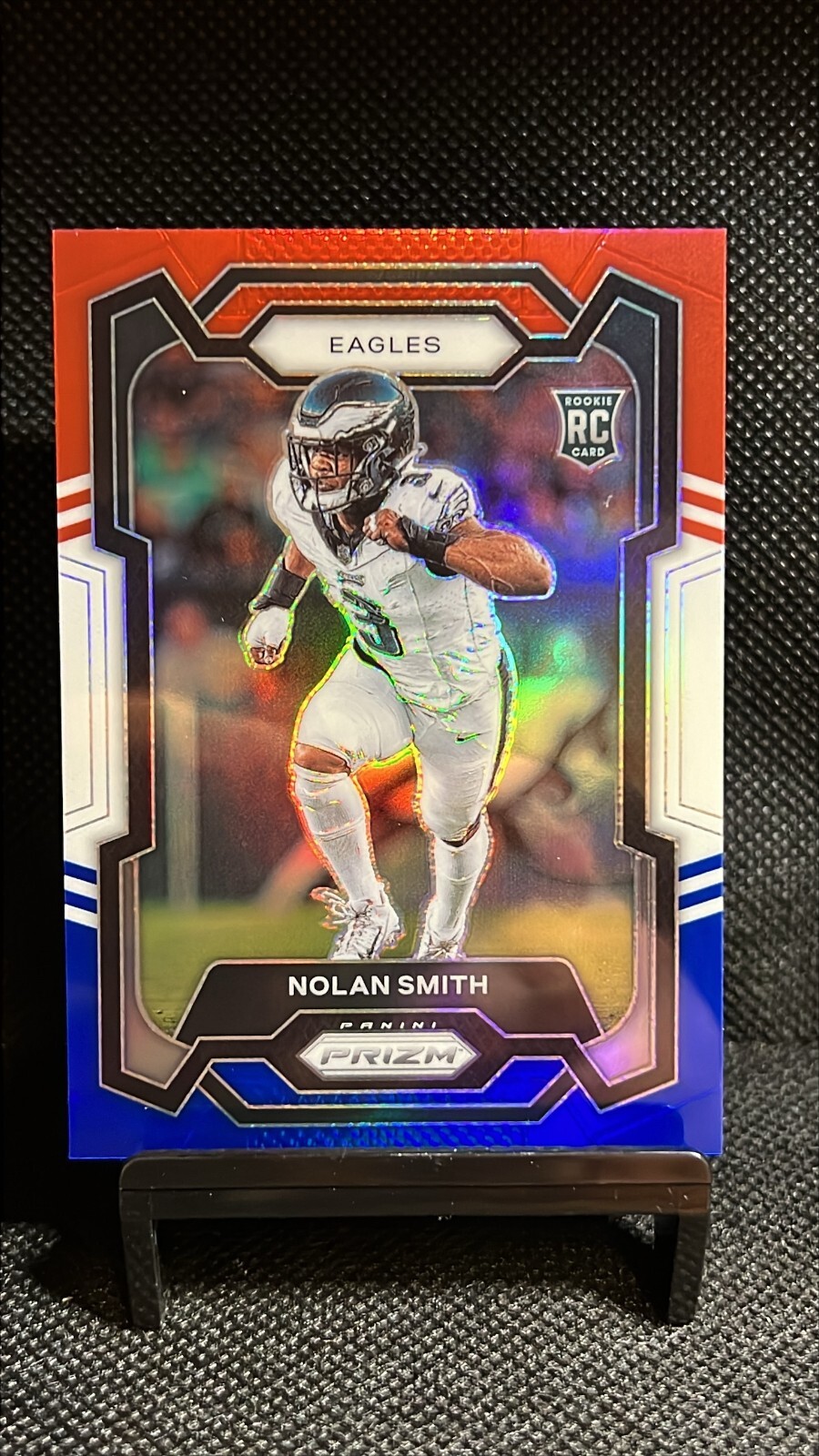 2023 Prizm Football - Nolan Smith - Red White Blue Prizm Rookie #382 RC - Eagles