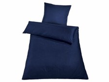 PREMIUM COLLECTION BY MERADISO Satin-Bettwäsche, 135 x 200 cm 80x80cm Blau