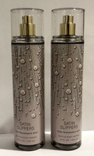 2 Bath  Body Works Fine Fragrance Mist Body Spray - SATIN SLIPPERS - 8 oz EACH