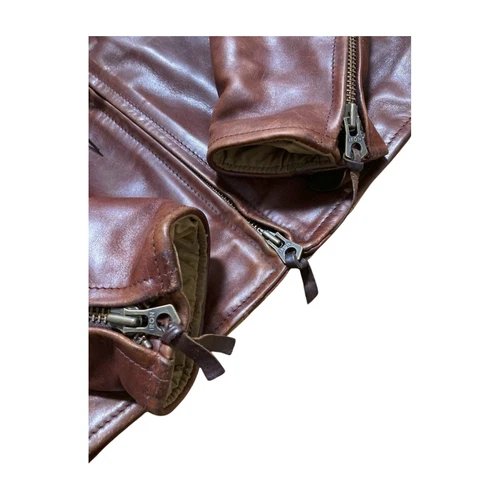 IRON HEART x ALEXANDER LEATHERS Cafe Racer Horsehide Riders Jacket Size 42 Used - Afbeelding 8 van 8