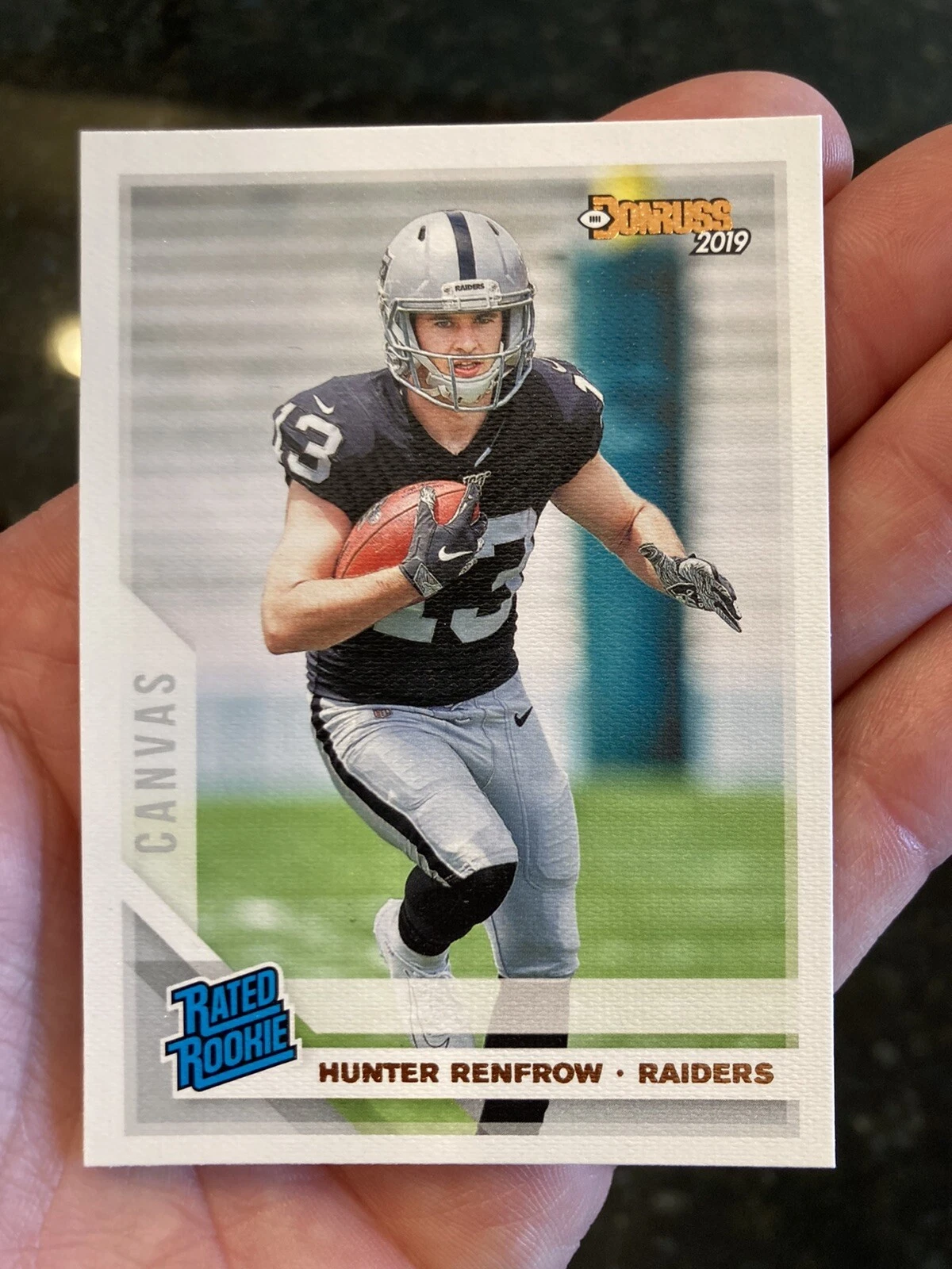 2019 Donruss Hunter Renfrow #340 Rated Rookie Canvas Parallel 🏈