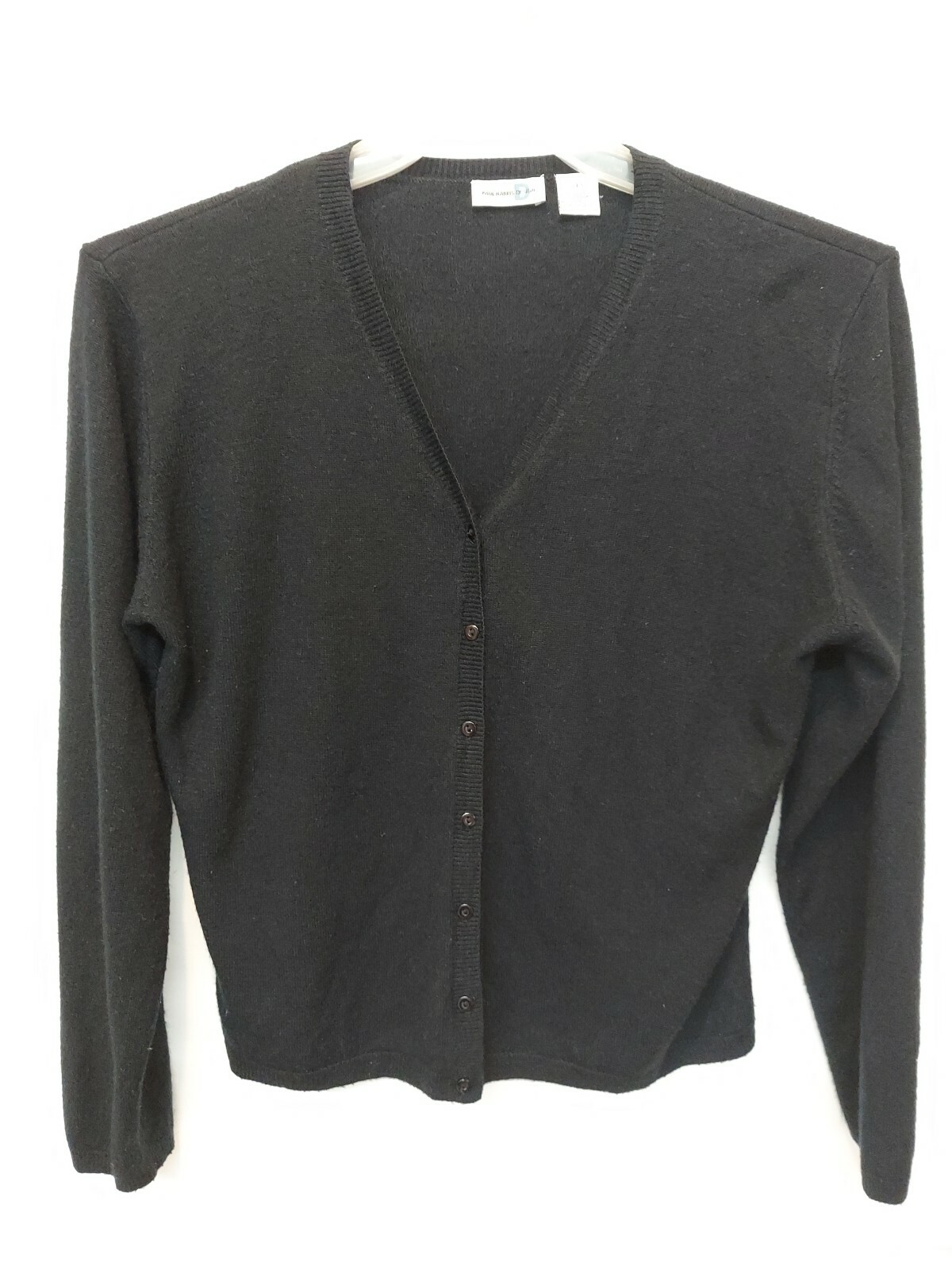 Paul Harris Design large solid black cardigan swe… - image 1