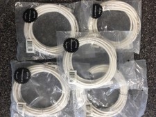 QTY 5 14 ft White RJ45 Cat5e CAT5 Ethernet LAN Network Cable for PC PS