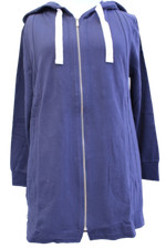 Sheego Damen Sweatjacke Schwarz 44/46 Kapuzenjacke Pullover Pulli Oversize Long