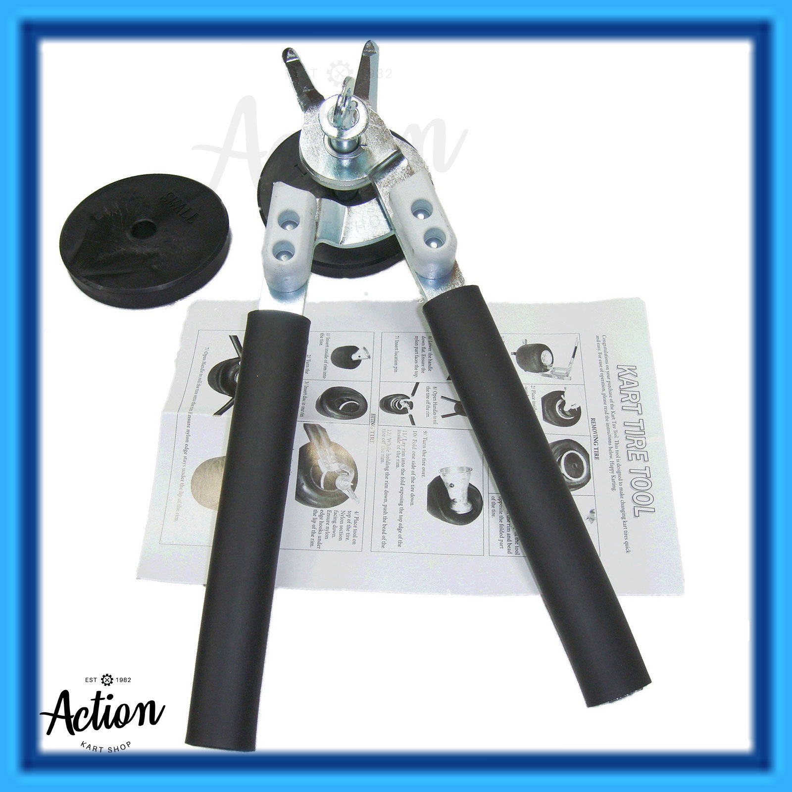 GO KART BEST TYRE CHANGER TONGS + Foldable MULTI WHEEL SIZE BEAD