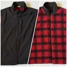 PENDLETON - Men's REVERSIBLE Buffalo Plaid and Gray Vest - Size Large