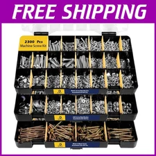 2300pc Hardware Assortment Kit - SAE & Metric Screws
