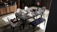 Stilvoll Esszimmer Set Besteht Aus Esstisch 4X StüHle Und Bank 6Tlg.
