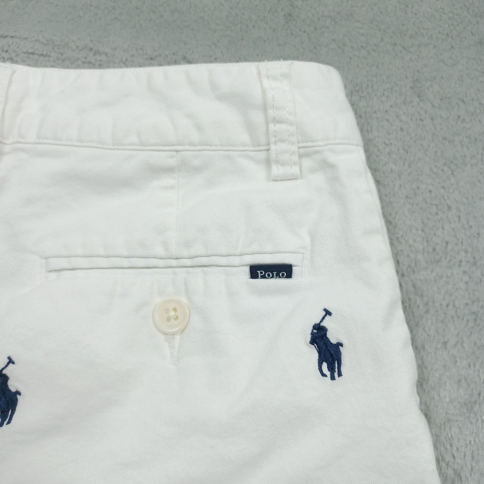 Polo Ralph Lauren Shorts Boys 8 White All Over Print Chino Pockets thumbnail 5
