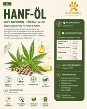 Alphadog Nutrition Naturreines Hanf-Öl mit O...